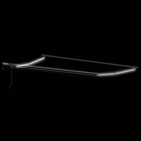 vidaXL Cadre de store manuel avec LEDs Anthracite 4 x 2 m Aluminium