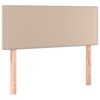 vidaXL Sommier &agrave; lattes de lit matelas et LED Cappuccino 90x200 cm