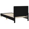 vidaXL Cadre de lit pour enfants avec t&ecirc;te de lit Noir 90 x 200 cm