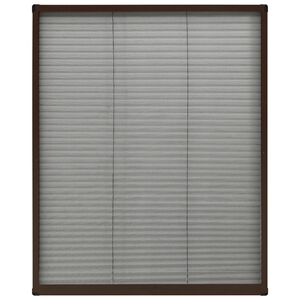 vidaXL Moustiquaire pliss&eacute;e pour fen&ecirc;tre Aluminium Marron 60x80 cm