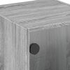 vidaXL Tables de chevet et portes vitr&eacute;es 2pcs sonoma gris 35x37x42cm
