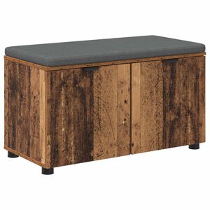 vidaXL Banc d'entr&eacute;e avec coussin Bois ancien 80 x 38 x 46 cm