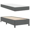 vidaXL Lit &agrave; ressorts avec matelas Gris fonc&eacute; 90 x 190 cm tissu