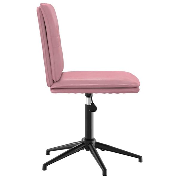 vidaXL Chaise &agrave; manger Rose Velours