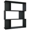 vidaXL Biblioth&egrave;que/Cloison Noir 80x24x96 cm cm Bois d'ing&eacute;nierie