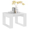 vidaXL Table d'appoint Blanc 50x50x35 cm Bois d&rsquo;ing&eacute;nierie