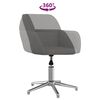 vidaXL Chaise pivotante de bureau Gris clair Tissu