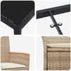 vidaXL Ensemble de salle à manger pour jardin 5 pcs Beige polyrotin