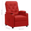vidaXL Fauteuil inclinable Rouge bordeaux Similicuir
