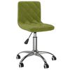 vidaXL Chaises pivotantes &agrave; manger lot de 2 vert clair velours
