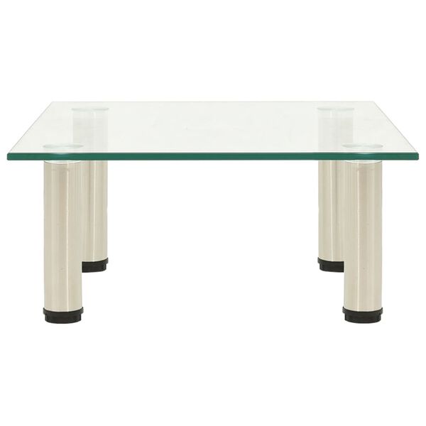 vidaXL Meuble TV Transparent 40x35x17 cm Verre trempé