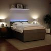 vidaXL Sommier &agrave; lattes de lit et matelas Gris clair 160x200cm Velours