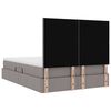 vidaXL Lit avec rangement et matelas Taupe 140 x 190 cm Polyester