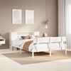 vidaXL Lit biblioth&egrave;que sans matelas blanc 150x200 cm bois pin massif