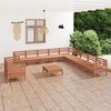 vidaXL Salon de jardin 12 pcs Bois de pin massif Marron miel