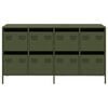vidaXL Buffet vert olive 135x39x73,5 cm acier laminé à froid