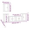 vidaXL Ensemble de meubles TV 5 pcs Ch&ecirc;ne sonoma Bois d'ing&eacute;nierie