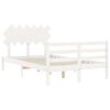 vidaXL Cadre de lit sans matelas blanc 120x200 cm bois massif