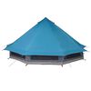 vidaXL Tente Tipi familiale avec toit Bleu et gris 508 x 470 x 300 cm