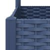 vidaXL Jardini&egrave;re avec treillis bleu gris 120x120x121,5 cm PP