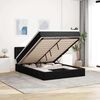 VidaXL Cadre de lit ottoman avec matelas noir 140x200 cm velours