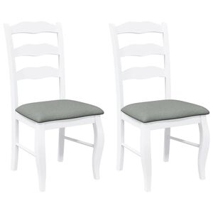 vidaXL Chaises de salle &agrave; manger avec coussins 2 pcs blanc