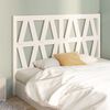 vidaXL T&ecirc;te de lit Blanc 126x4x100 cm Bois massif de pin
