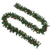 vidaXL Guirlandes de No&euml;l avec boules 4 pcs Vert 270 cm PVC