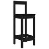 vidaXL Ensemble de bar de jardin 5 pcs noir bois de pin massif