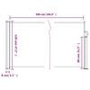 vidaXL Auvent lat&eacute;ral r&eacute;tractable taupe 120x500 cm