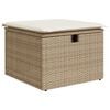 vidaXL Ensemble de canap&eacute; de jardin 8 pcs Beige Poly rotin