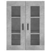 vidaXL Buffet haut Gris b&eacute;ton 69,5x34x180 cm Bois d'ing&eacute;nierie