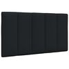 vidaXL Coussin de t&ecirc;te de lit Hanko noir 80 cm tissu