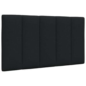 vidaXL Coussin de t&ecirc;te de lit Hanko noir 80 cm tissu