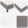 vidaXL Lit &agrave; ressorts avec matelas avec LED Taupe 100 x 200 cm tissu