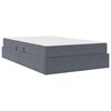 vidaXL Lit avec rangement et matelas Gris fonc&eacute; 120 x 190 cm Velours