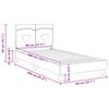 vidaXL Cadre de lit pour enfants avec t&ecirc;te de lit Rose 80 x 200 cm