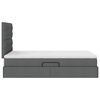 vidaXL Lit avec rangement et LED Gris fonc&eacute; 120 x 190 cm Polyester