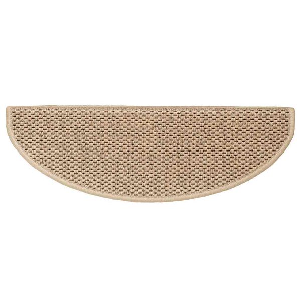 vidaXL Tapis d'escalier autocollants 15 pcs 65x21x4 cm Sable