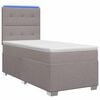 vidaXL Lit boxspring avec matelas Taupe 90 x 190 cm Tissu
