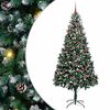 vidaXL Sapin de No&euml;l artificiel Vert 210 cm PVC et acier et plastique