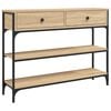 vidaXL Table console ch&ecirc;ne sonoma 100x25x75 cm bois d'ing&eacute;nierie