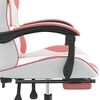 vidaXL Chaise de jeu avec repose-pied Blanc et rose Similicuir