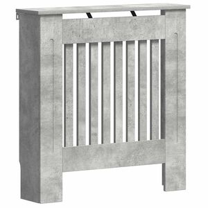 vidaXL Cache-Radiateur Gris béton 78 x 19 x 81,5 cm Bois d'ingénierie