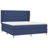vidaXL Sommier &agrave; lattes de lit avec matelas Bleu 160x200 cm Tissu
