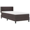 vidaXL Lit boxspring avec matelas Marron fonc&eacute; 100 x 200 cm