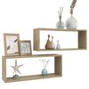 vidaXL &Eacute;tag&egrave;res murales cube 2 pcs Ch&ecirc;ne sonoma Bois d&rsquo;ing&eacute;nierie
