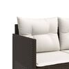 vidaXL Salon de jardin avec coussins 5 pcs marron r&eacute;sine tress&eacute;e
