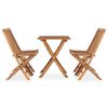 vidaXL Ensemble &agrave; manger d'ext&eacute;rieur pliable 5 pcs Bois solide de teck