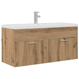 vidaXL Armoire de salle de bain Ch&ecirc;ne artisanal 100 x 38,5 x 46 cm